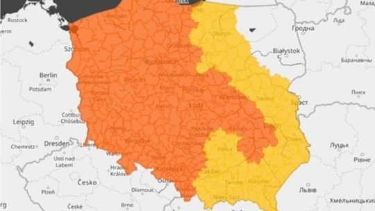 Superkomórki nad Polską. Grad i wiatr do 90 km/h. IMGW ostrzega
