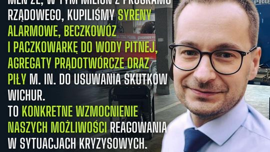 Zrealizowano kolejne działania wzmacniające lokalny system reagowania kryzysowego. Zrealizowano kolejne działania wzmacniające lokalny system reagowania kryzysowego.