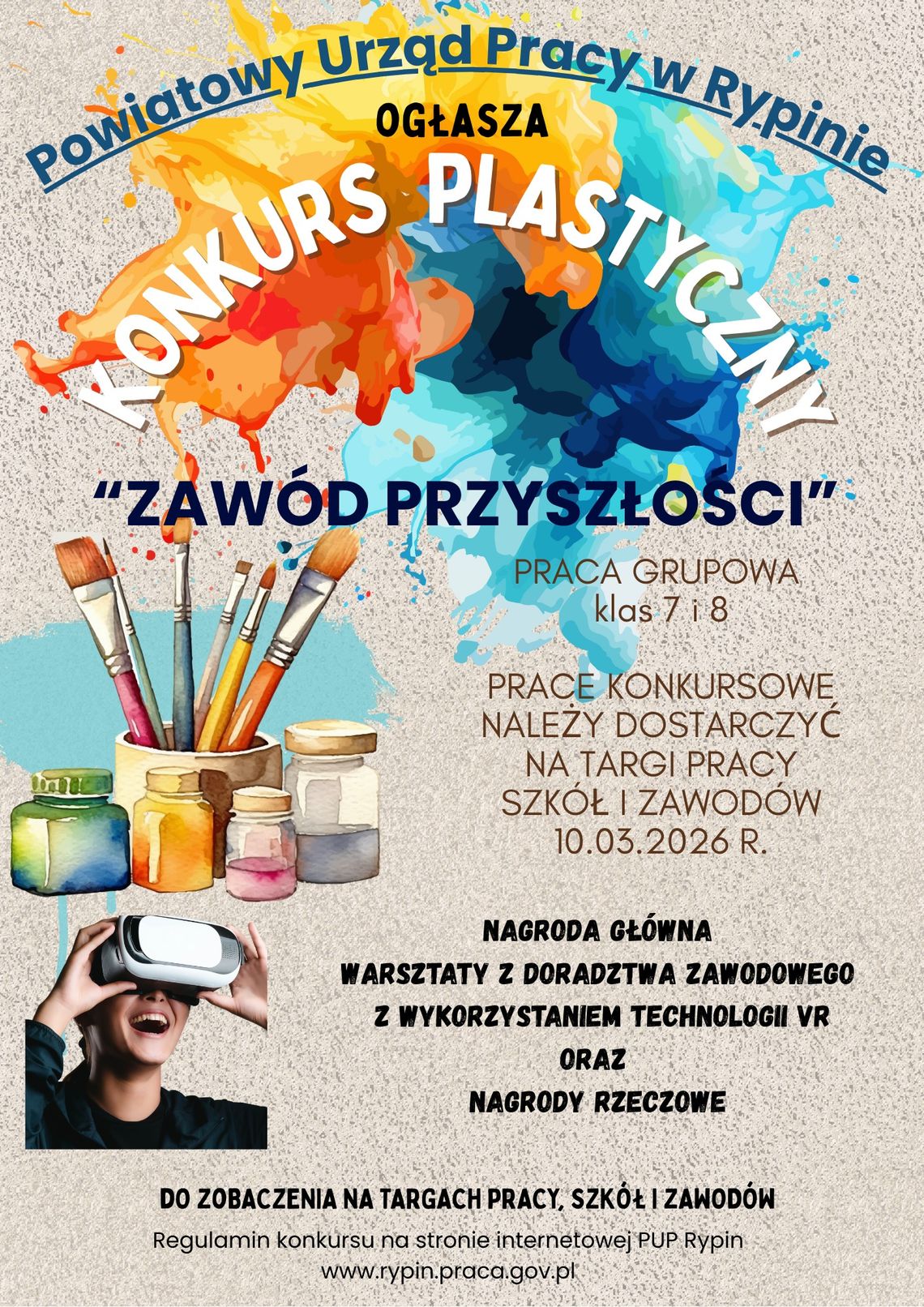 Konkurs plastyczny „Zawód przyszłości”. PUP w Rypinie zaprasza uczniów klas 7–8 Konkurs plastyczny „Zawód przyszłości”. PUP w Rypinie zaprasza uczniów klas 7–8