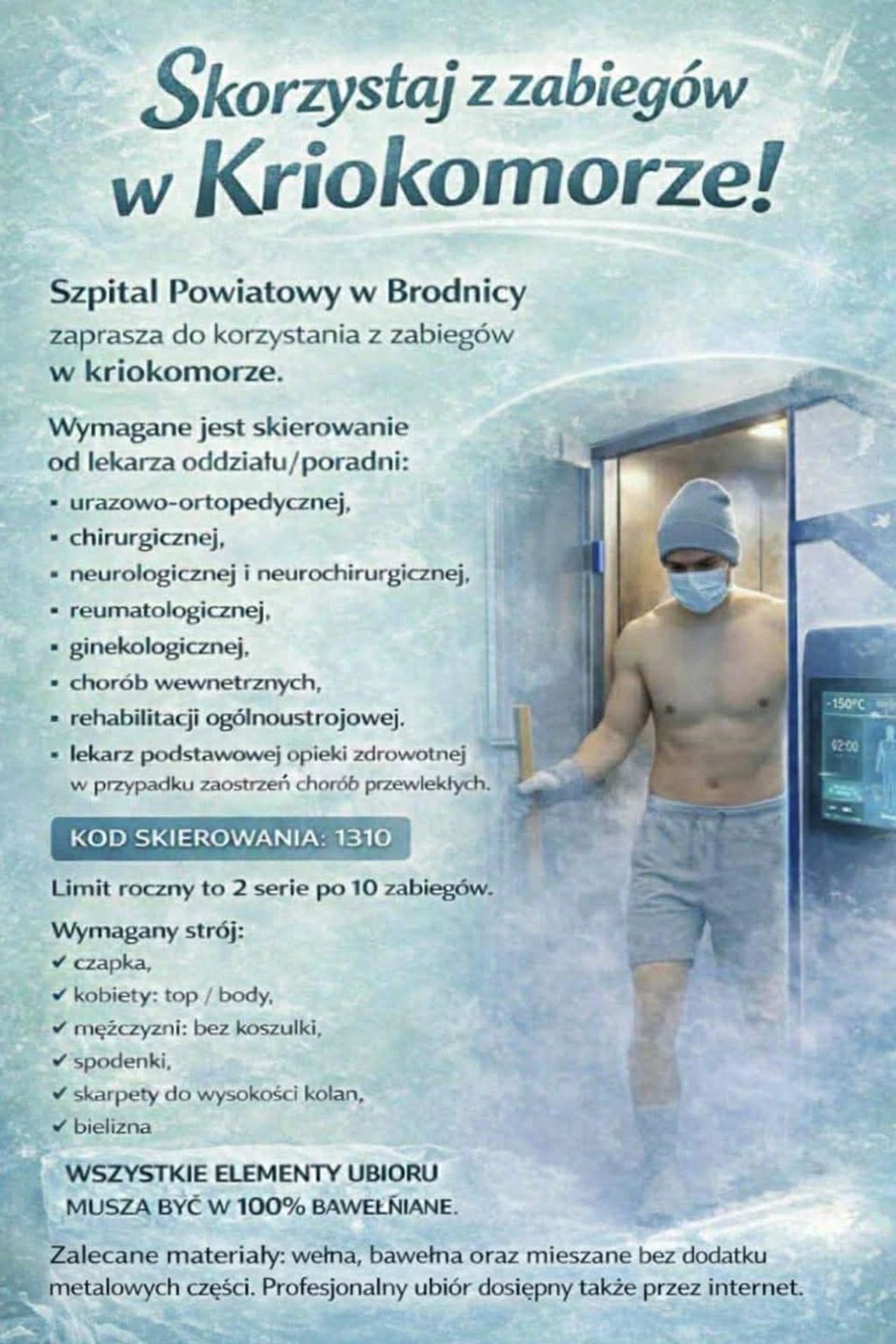 Kriokomora w Szpitalu Powiatowym w Brodnicy