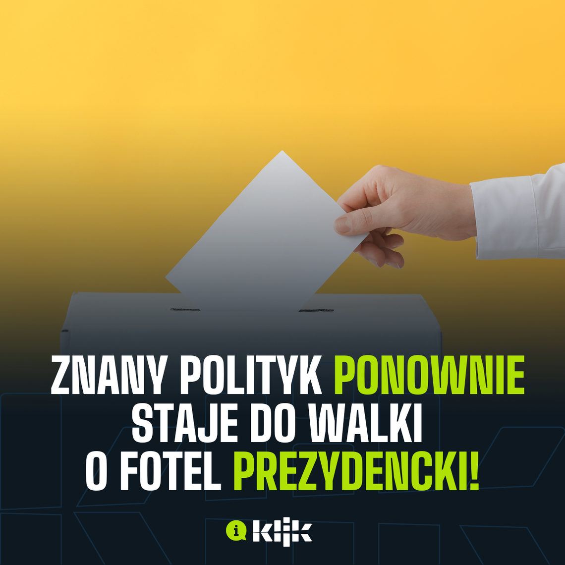 Powrót do gry: Znany polityk ponownie staje do walki o fotel prezydencki w 2025 roku!