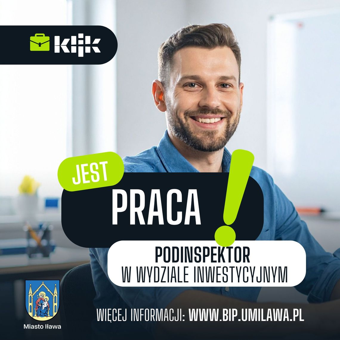 Urząd Miasta Iława  poszukuje osoby na stanowisko Podinspektora w Wydziale Inwestycyjnym